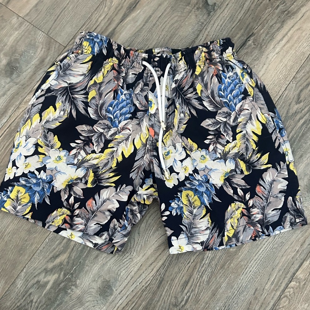 Botero Sanint tropical cotton blend elastic waist shorts men’s small/medium